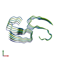 PDB entry 7m64 coloured by chain, front view.