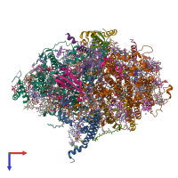 PDB entry 7m76 coloured by chain, top view.