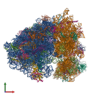 PDB entry 7mdz coloured by chain, front view.