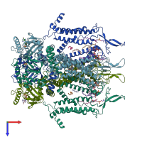 PDB entry 7n15 coloured by chain, top view.