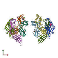 PDB entry 7n19 coloured by chain, front view.