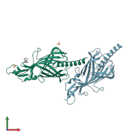 PDB entry 7n3v coloured by chain, front view.