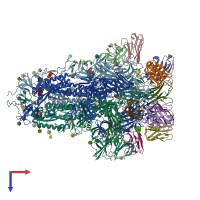 PDB entry 7n8h coloured by chain, top view.