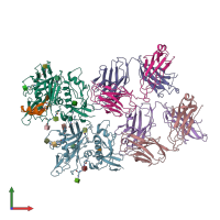 PDB entry 7n8q coloured by chain, front view.