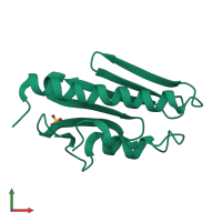 PDB entry 7n9i coloured by chain, front view.