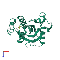 PDB entry 7ng2 coloured by chain, top view.