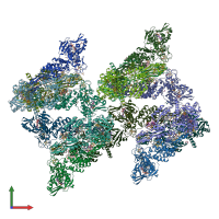 PDB entry 7npa coloured by chain, front view.