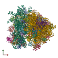 PDB entry 7nrd coloured by chain, front view.