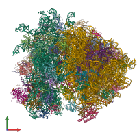 PDB entry 7nrd coloured by chain, front view.