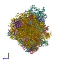 PDB entry 7nrd coloured by chain, side view.
