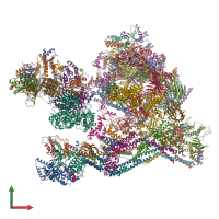 PDB entry 7nvr coloured by chain, front view.