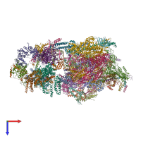 PDB entry 7nvr coloured by chain, top view.