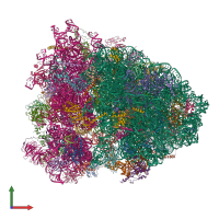 PDB entry 7nwg coloured by chain, front view.