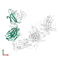 EY6A Fab heavy chain in PDB entry 7nxb, assembly 1, front view.