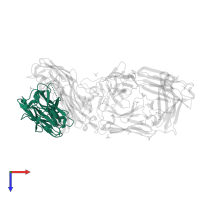 EY6A Fab heavy chain in PDB entry 7nxb, assembly 1, top view.