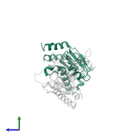 tRNA-specific adenosine deaminase 2 in PDB entry 7nz7, assembly 1, side view.