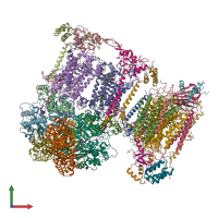 PDB entry 7o3e coloured by chain, front view.