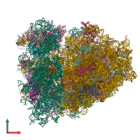 PDB entry 7o7y coloured by chain, front view.