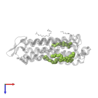 (2R)-2,3-dihydroxypropyl (9Z)-octadec-9-enoate in PDB entry 7o8m, assembly 1, top view.