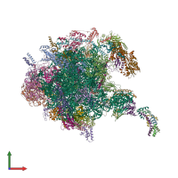 PDB entry 7o9m coloured by chain, front view.