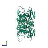 Ornithine decarboxylase in PDB entry 7odc, assembly 1, side view.