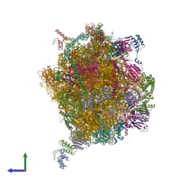 PDB entry 7of2 coloured by chain, side view.