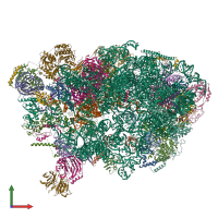 PDB entry 7ohv coloured by chain, front view.