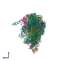 PDB entry 7ohv coloured by chain, side view.