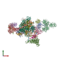PDB entry 7oop coloured by chain, front view.