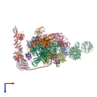 PDB entry 7oop coloured by chain, top view.