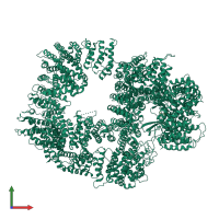 PDB entry 7oty coloured by chain, front view.
