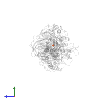 FE (II) ION in PDB entry 7prc, assembly 1, side view.