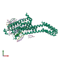 PDB entry 7px4 coloured by chain, front view.