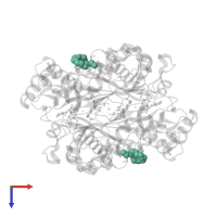 PENTAETHYLENE GLYCOL in PDB entry 7rwh, assembly 1, top view.