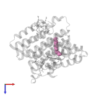 PENTAETHYLENE GLYCOL in PDB entry 7rwy, assembly 2, top view.