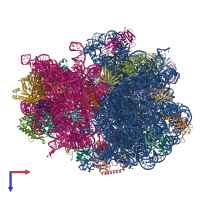 PDB entry 7s1j coloured by chain, top view.