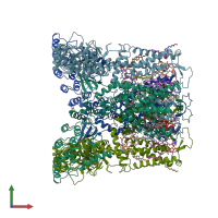 PDB entry 7s8b coloured by chain, front view.