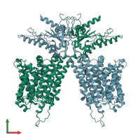 PDB entry 7s8x coloured by chain, front view.