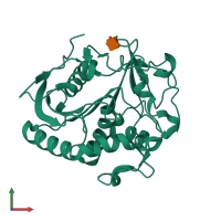 PDB entry 7spr coloured by chain, front view.