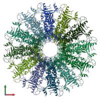 PDB entry 7sya coloured by chain, front view.