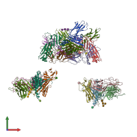 PDB entry 7t2d coloured by chain, front view.