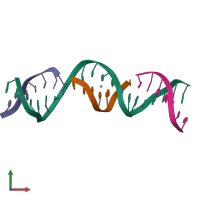 PDB entry 7tg6 coloured by chain, front view.