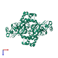 3C-like proteinase nsp5 in PDB entry 7tvx, assembly 1, top view.