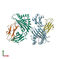 PDB entry 7u21 coloured by chain, front view.
