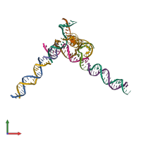 PDB entry 7u40 coloured by chain, front view.