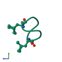 PDB entry 7ucp coloured by chain, side view.