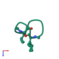 PDB entry 7ucp coloured by chain, top view.