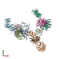 PDB entry 7uhy coloured by chain, front view.