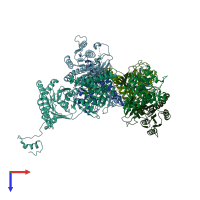 PDB entry 7ulh coloured by chain, top view.