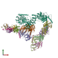 PDB entry 7ux2 coloured by chain, front view.